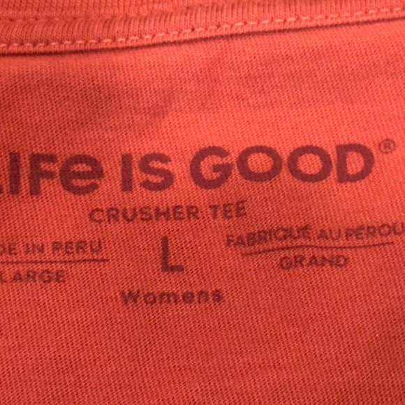 Womens Life Is Good Short Sleeve Tee Shirt C13 - Picture 4 of 5
